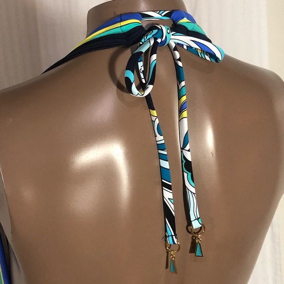 Trina Turk Ipanema Halter Plunge Scoop Swimsuit - Picture 3 of 4